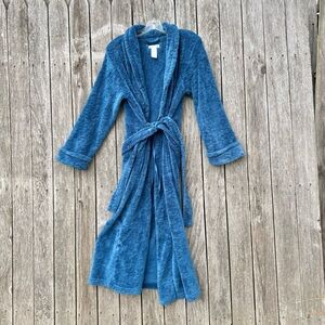 Carole Hochman Super Soft Plush Robe Blue With Pockets Women’s Small